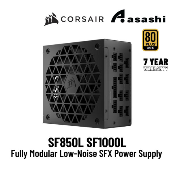 Corsair SF850L SF1000L (ATX3.0) SFX Power Supply - 80+ Gold, Fully Modular, 7 Years Warranty