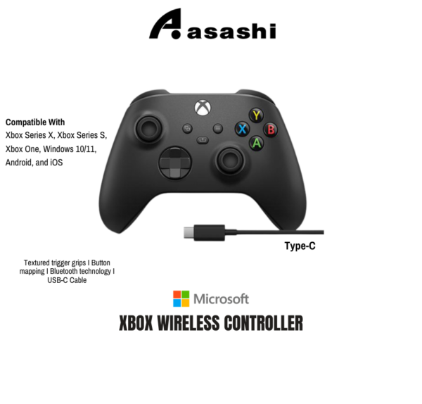 Genuine - Microsoft Xbox Wireless USB-C Controller - Carbon Black (3 months Limited Hardware Warranty)