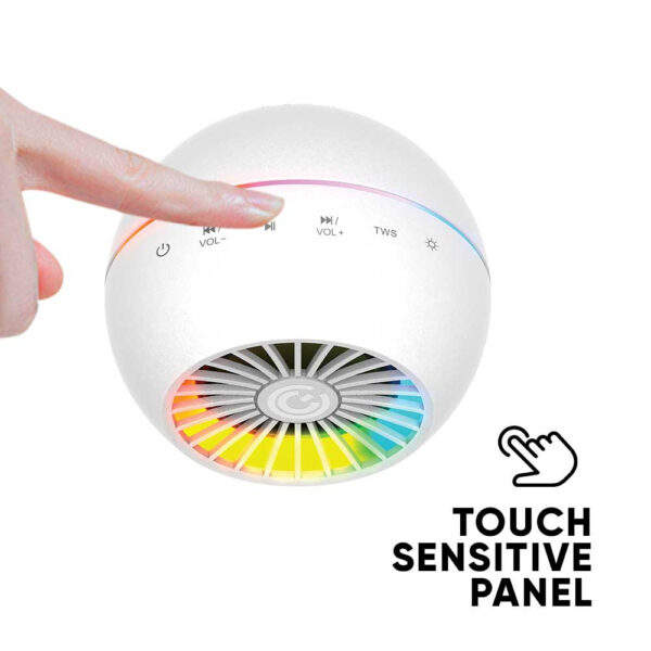 SonicGear Sonic Pod TWS Wireless Bluetooth 5.0 Mini Portable Speaker| Premium Sound App Control RGB Lighting