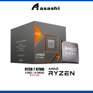 AMD RYZEN 7 8700G Processor (16M Cache, 8C16T, up to 5.1Ghz, AI) AM5 with AMD RADEON 780M