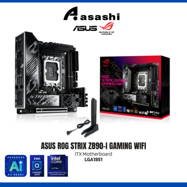 ASUS ROG STRIX Z890-I GAMING WIFI (LGA1851) ITX Motherboard