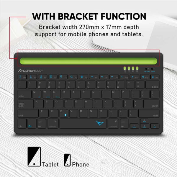 Alcatroz Xplorer Dock 1 Multi-Device Bluetooth Keyboard