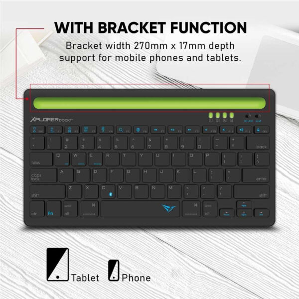 Alcatroz Xplorer Dock 1 Multi-Device Bluetooth Keyboard