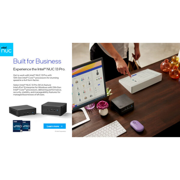 Intel NUC 13 Pro Kit NUC13ANHi5 Mini PC Barebone DIY Desktop 13th Gen Arena Canyon Kingston NV3 DDR4