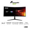 Acer Nitro XZ342CU V3 34" VA Curved 1500R 180Hz 1ms 2K HDR400 UltraWide Gaming Monitor (HDMIx2/ DP/ AUXO) Free-Sync