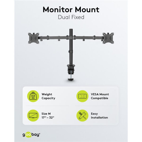 Goobay 32 Inch Monitor Mount/bracket Single Flex 58528 / Dual Flex 58529 for 17''-32''
