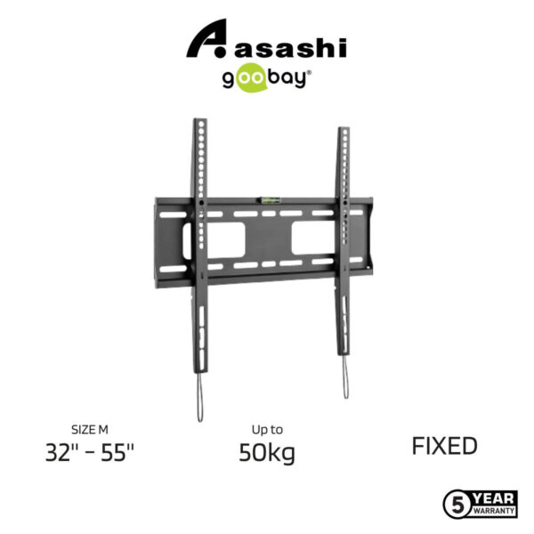 Goobay WH FIXED Pro TV Wall Mount M (32"-55") 49890 / L (37"-70") 49891 / XL (43"-100") 49892 - Black