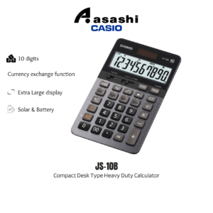 CASIO JS-10B 10 Digits / JS-20B 12 Digits / JS-40B 14 Digits Compact Desk Type Heavy Duty Calculator