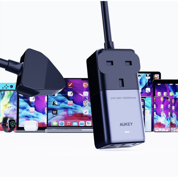 AUKEY PU-A3 75W Power Strip with 1 AC Outlet & 5 USB Ports