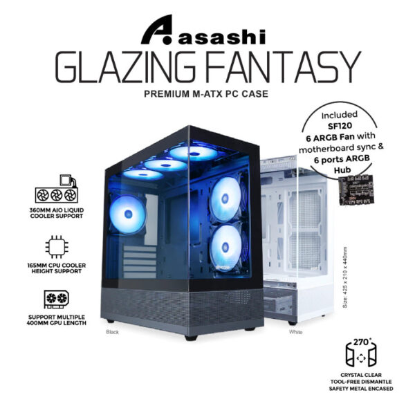 Slevcase Glazing Fantasy Micro ATX Casing