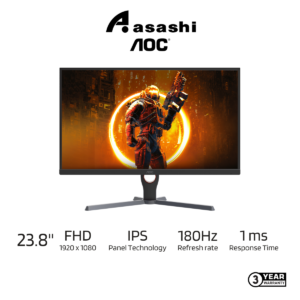 AOC 24G11E 23.8" FHD Fast IPS 180Hz 1ms FreeSync Gaming Monitor