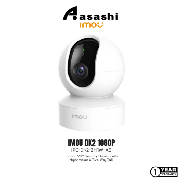 IMOU DK2 IPC-DK2-2H1W-AE 1080P Indoor 360° Security Camera with Night Vision & Two-Way Talk