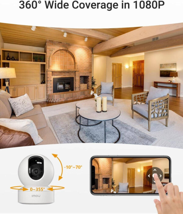 IMOU DK2 IPC-DK2-2H1W-AE 1080P Indoor 360° Security Camera with Night Vision & Two-Way Talk