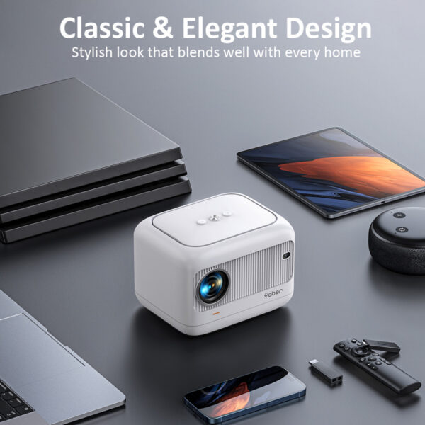 Yaber L1 Lifestyle Projector , 250 ANSI Lumens, Android TV 9.0, 5W X 1 Speaker