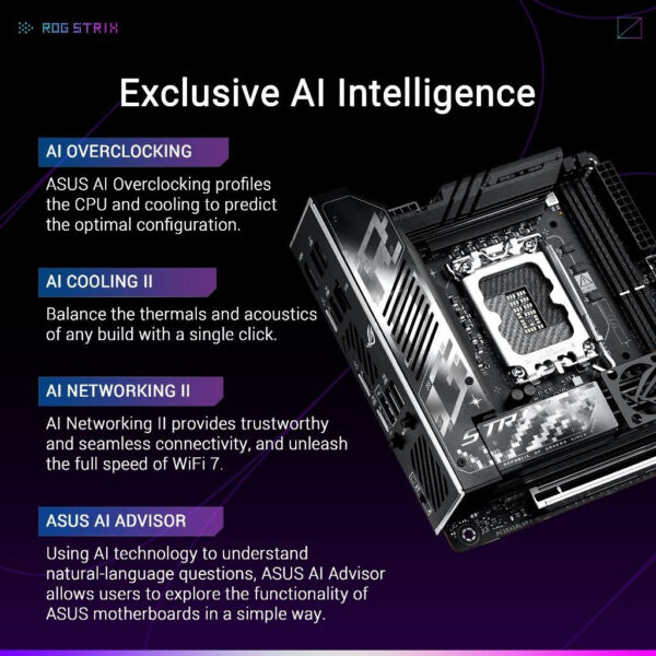 ASUS ROG STRIX Z890-I GAMING WIFI (LGA1851) ITX Motherboard