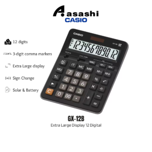 Casio GX-12B 12 Digits / GX-14B 14 Digit Extra Large Display Calculator 2 Way power Original 100% (1 years warranty)