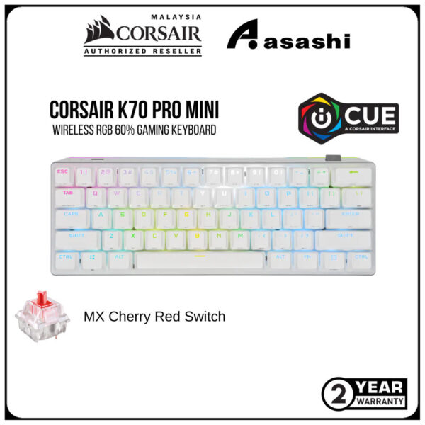 Corsair K70 PRO MINI WIRELESS RGB 60%, CHERRY MX Red CH-9189010-NA / CH-9189110-NA