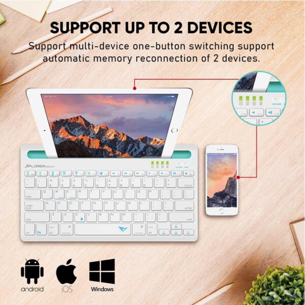 Alcatroz Xplorer Dock 1 Multi-Device Bluetooth Keyboard