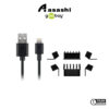 Goobay Cable Management 5 Slots Plastic 2pcs - Black 70433