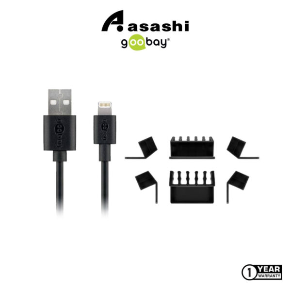 Goobay Cable Management 5 Slots Plastic 2pcs - Black 70433