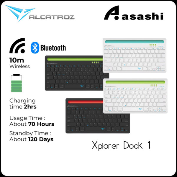 Alcatroz Xplorer Dock 1 Multi-Device Bluetooth Keyboard