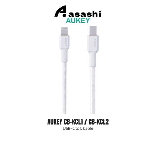 Aukey CB-KCL1 / CB-KCL2 Circlet CL Aramid Fiber Core USB-C to L Cable Type C PD Cable