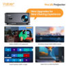 Yaber PRO U6 Entertainment Projector , 850 ANSI Lumens, Android TV 9.0, 5W X 2 Hi-Fi Stereo Speaker