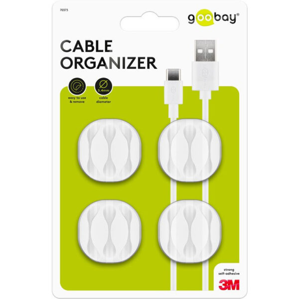 Goobay Cable Management 3 Slots 4pcs White 70373 / Black 70398