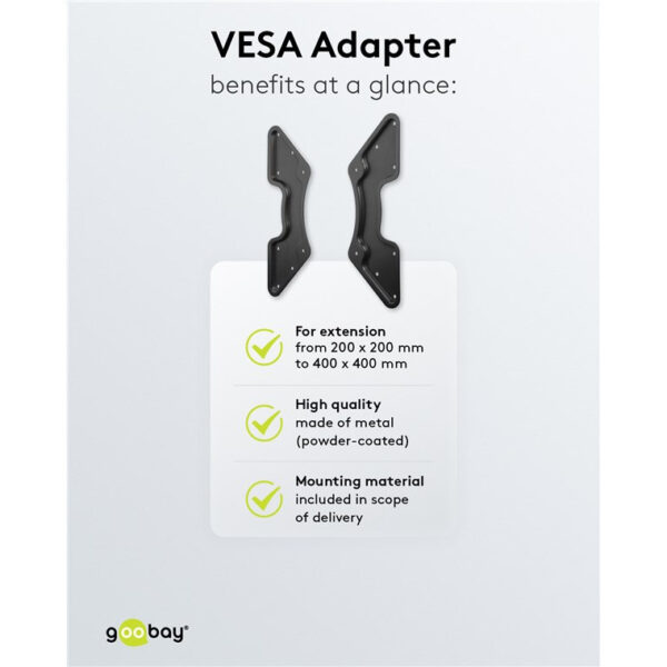 Goobay WH TV VESA Adapter for TV Wall Mount (Max: 400x400) 60134