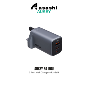 Aukey PA-B6U Omnia ll Mix 67W UFCS 3 Port Wall Charger with GaN Technology
