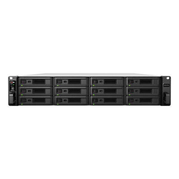 Synology RS3621RPxs 12-Bay 2U Rackmount NAS Storage (Intel Xeon D-1531 6 Core Processor (Up to 2.7Ghz), 8GB ECC, 4 x GbE, Redundant Power)