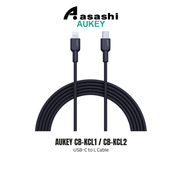 Aukey CB-KCL1 / CB-KCL2 Circlet CL Aramid Fiber Core USB-C to L Cable Type C PD Cable