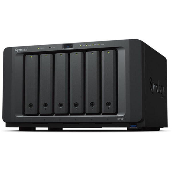 Synology DS1621+ 6-Bay NAS Storage (AMD Ryzen V1500B Quad Core 2.2 GHz, 4GB D4 ECC, 4 x GbE)