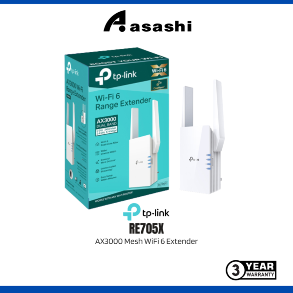TP-Link RE505X AX1500 / RE605X AX1800 / RE705X AX3000 WiFi Network Range Extender / Repeater / Access Point