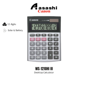 [Adjustable Display & Tax Calculation] Canon WS-1210HI III 12 Digits Original Tax Calculator Original (1 Year Warranty)