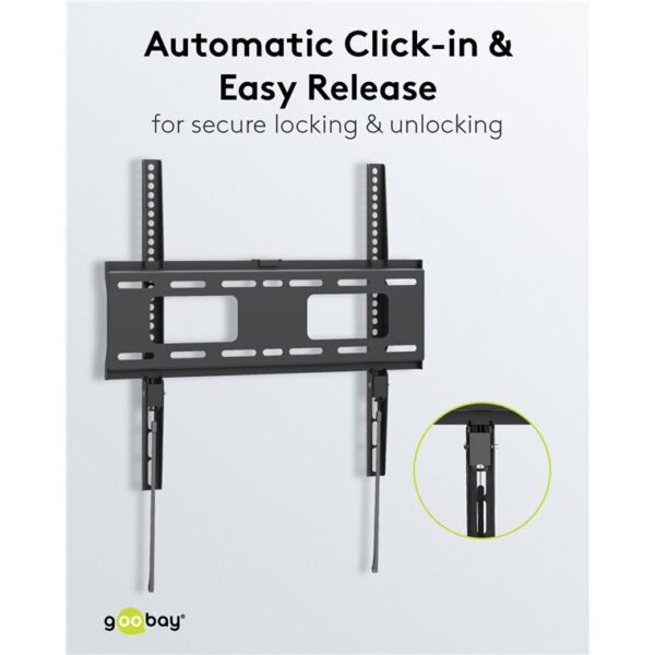 Goobay WH FIXED Pro TV Wall Mount M (32"-55") 49890 / L (37"-70") 49891 / XL (43"-100") 49892 - Black
