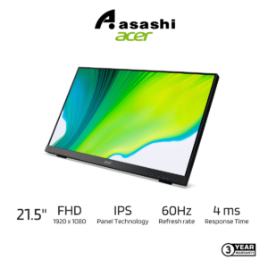 Acer UT222Q 21.5" IPS 75Hz 5ms Touch Screen Monitor (VGA/ HDMI/ USB) Built-in SPK