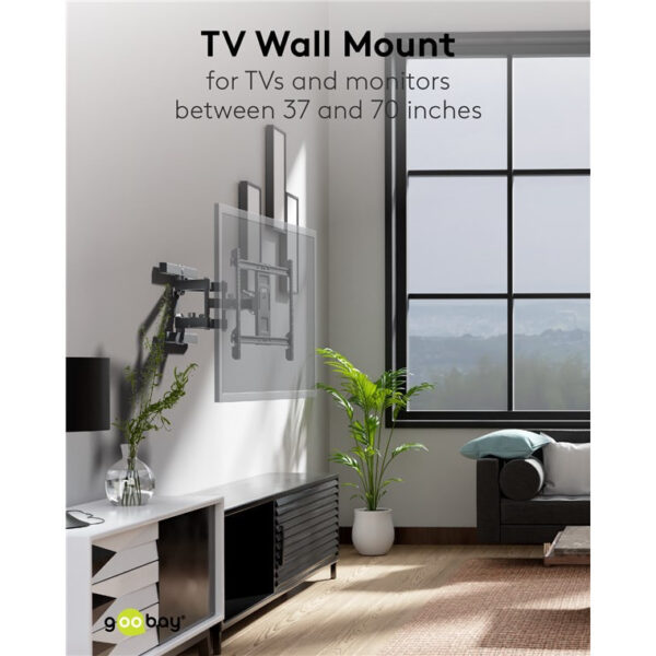 Goobay WH FULLMOTION Pro TV Wall Mount L Wide Range (37"-70") 49935 - Black