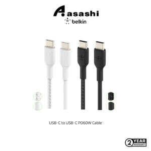 Belkin BOOST CHARGE USB-C to USB-C Cable Support PD60W 1meter Black/White CAB003bt2M CAB004bT1M