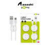 Goobay Cable Management 3 Slots 4pcs White 70373 / Black 70398