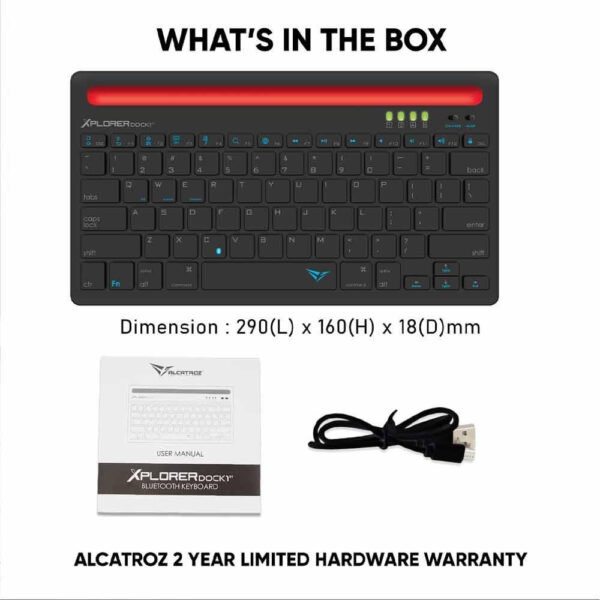 Alcatroz Xplorer Dock 1 Multi-Device Bluetooth Keyboard
