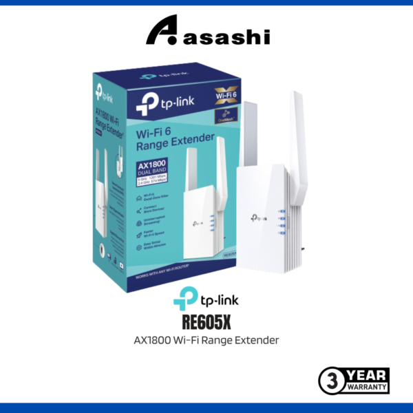 TP-Link RE505X AX1500 / RE605X AX1800 / RE705X AX3000 WiFi Network Range Extender / Repeater / Access Point