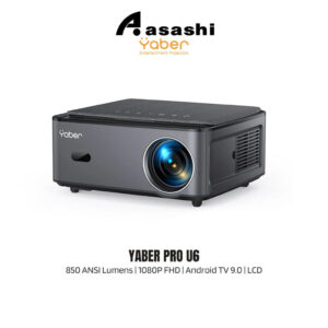 Yaber PRO U6 Entertainment Projector , 850 ANSI Lumens, Android TV 9.0, 5W X 2 Hi-Fi Stereo Speaker