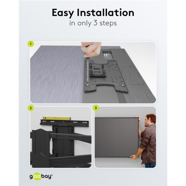 Goobay WH FULLMOTION Pro TV Wall Mount L Wide Range (37"-70") 49935 - Black