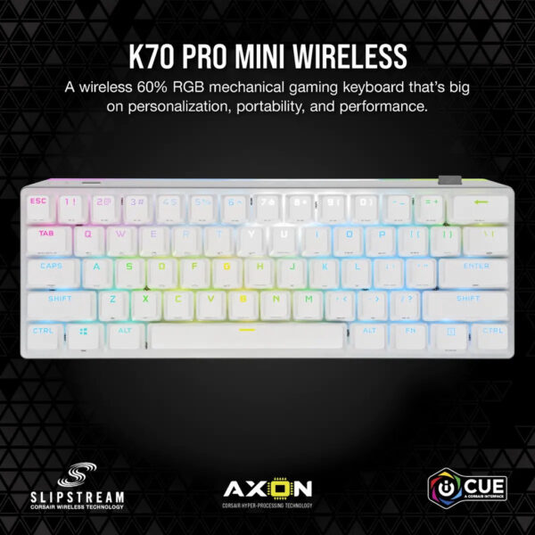 Corsair K70 PRO MINI WIRELESS RGB 60%, CHERRY MX Red CH-9189010-NA / CH-9189110-NA
