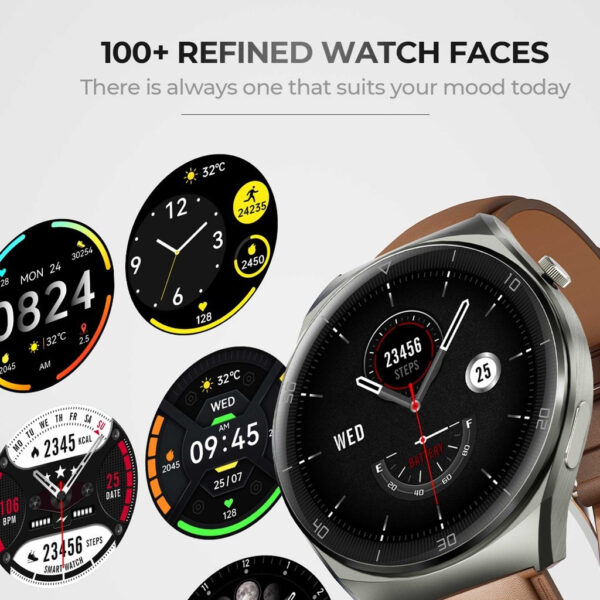 Aukey SW-2U Alloy Frame Amoled Display Smart Watch (1.43")