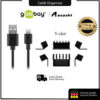 Goobay Cable Management 5 Slots Plastic 2pcs - Black 70433