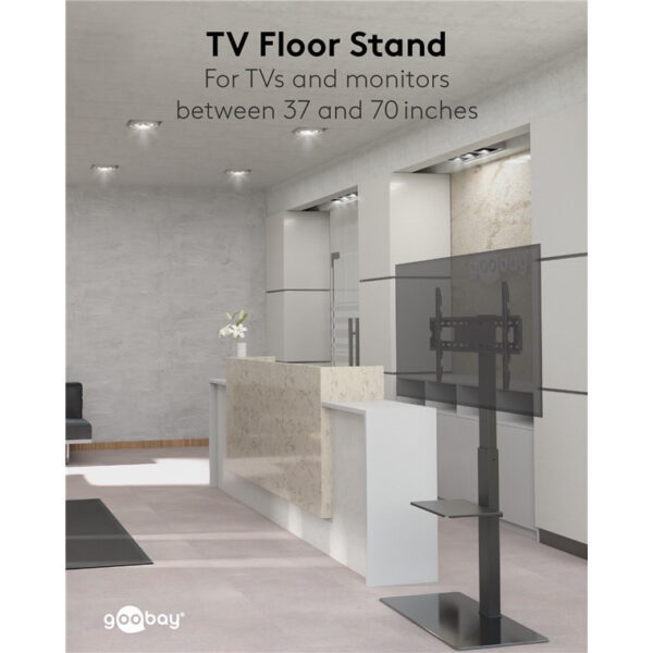 Goobay TV Floor Stand Basic L (37"-70") - Black 58526