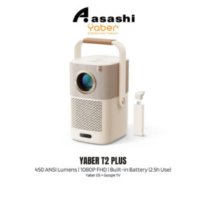 Yaber T2 Plus Lifestyle Projector T1080P FHD | 450 ANSI Lumens with GooYaber - T2 Plus | T1080P FHD | 450 ANSI Lumens