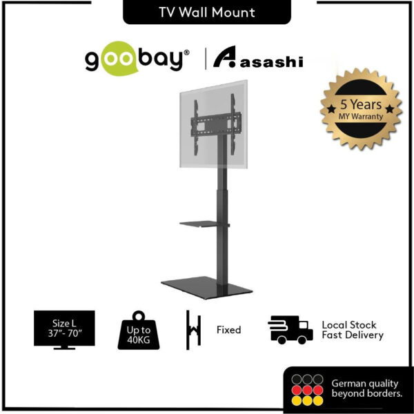 Goobay TV Floor Stand Basic L (37"-70") - Black 58526